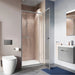 Crosswater Clear 6 Recessed Pivot Shower Door - Silver