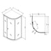 Crosswater Clear 6 Single Door Offset Quadrant Shower