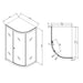 Crosswater Clear 6 Single Door Offset Quadrant Shower