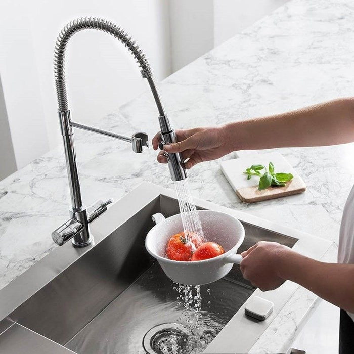 Crosswater Cook Dual Lever Kitchen Sink Mixer Tap Chrome