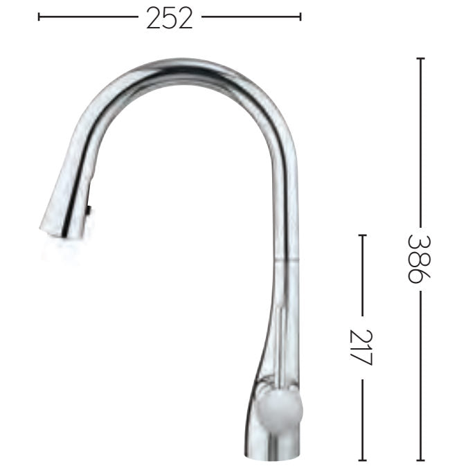 Crosswater Cook Side Lever Kitchen Mixer Tap With Concealed