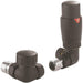 Crosswater Corner Thermostatic Radiator Valves - Matt Black