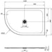 Crosswater Creo Offset Quadrant Shower Tray - White