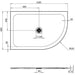 Crosswater Creo Offset Quadrant Shower Tray - White