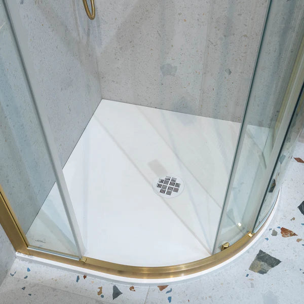 Crosswater Creo Quadrant Shower Tray with Waste - White