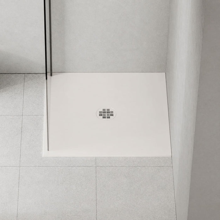 Crosswater Creo Square Shower Tray with Waste - White