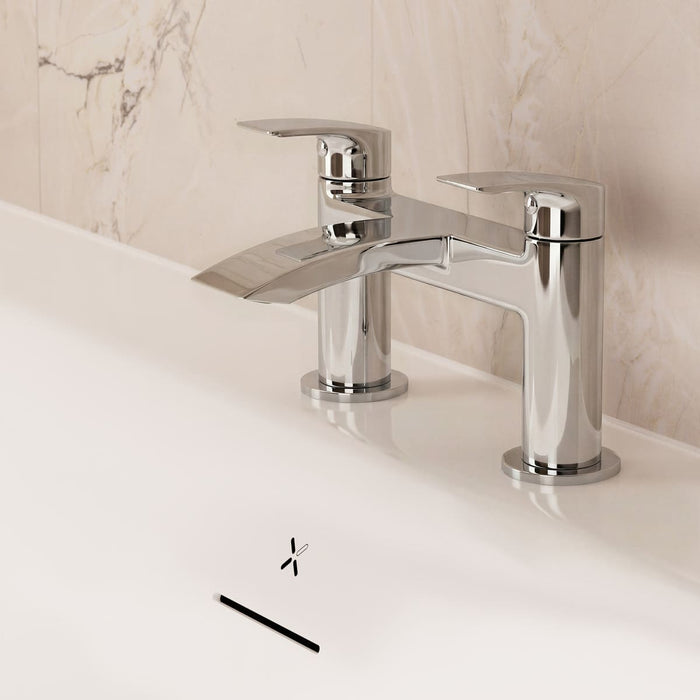 Crosswater Flow Dual Lever Bath Filler Tap Chrome