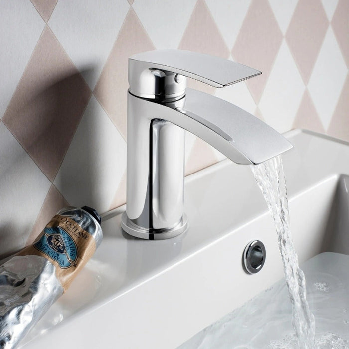 Crosswater Flow Mono Basin Mixer Tap With Click Clack Waste