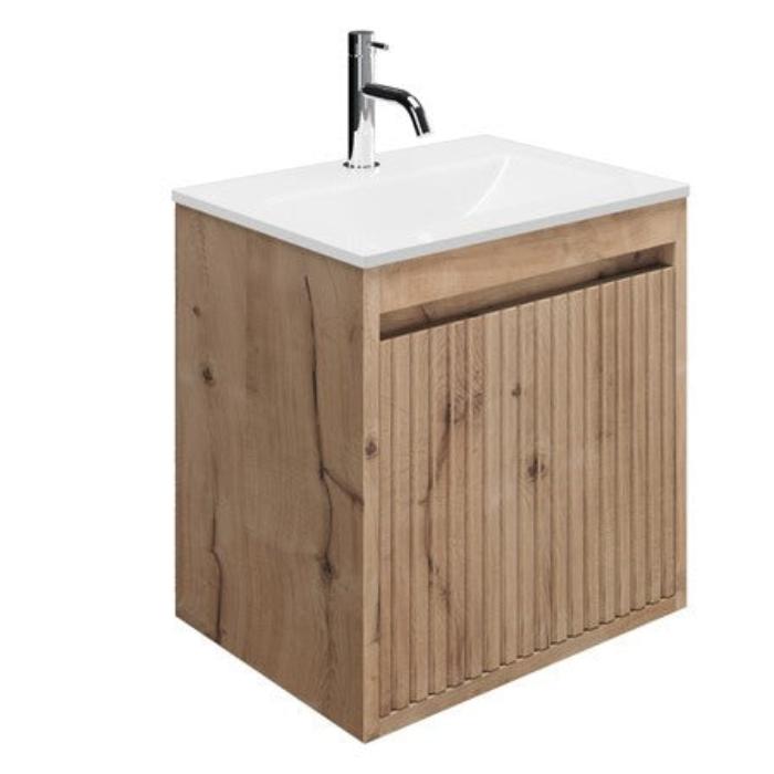 Crosswater Flute 1 Drawer Wall Hung Vanity Unit With Basin