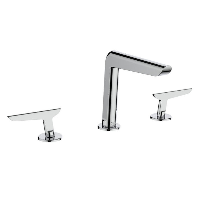 Crosswater Foile 3 Hole Deck Mounted Basin Mixer Tap