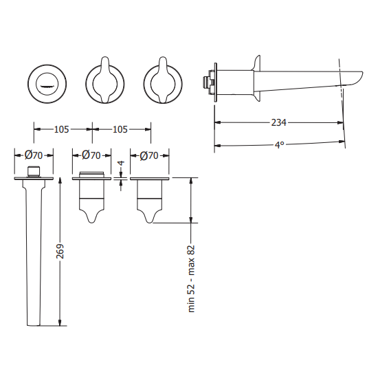 Crosswater Foile Module 2 Outlet 2 Handle Concealed Shower