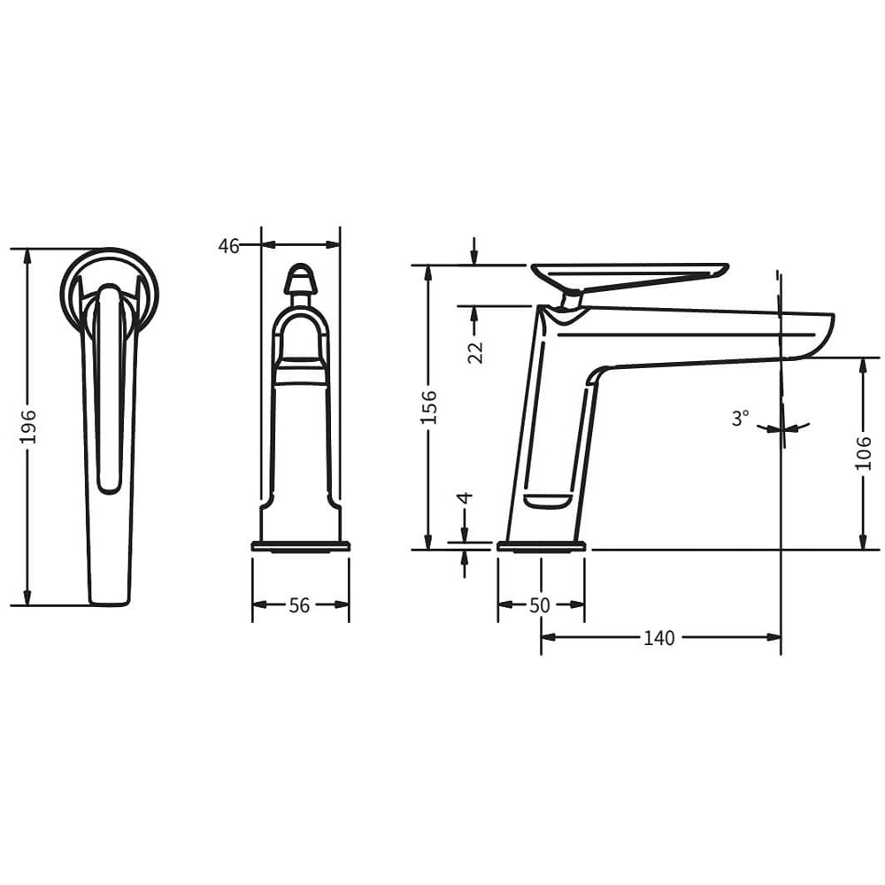 Crosswater Foile Mono Basin Mixer Tap - Basin Mixer Taps
