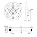 Crosswater Fusion Round Fixed Shower Head With 200mm