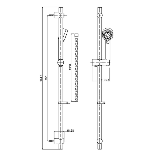 Crosswater Fusion Shower Kit - Chrome