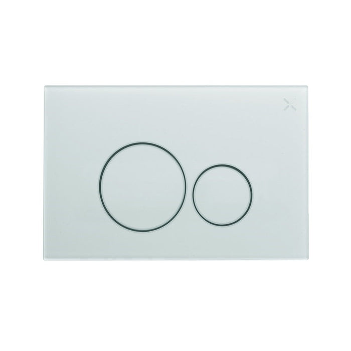 Crosswater Glass Dual Flush Plate - Ice White - Flush Plates