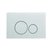 Crosswater Glass Dual Flush Plate - Ice White - Flush Plates