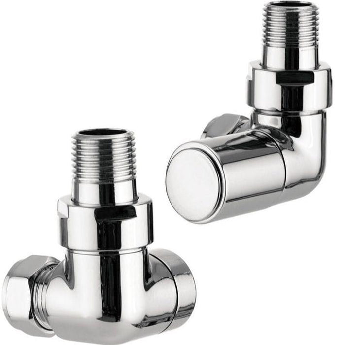 Crosswater Glide Corner Radiator Valves - Chrome - Heating