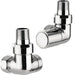 Crosswater Glide Corner Radiator Valves - Chrome - Heating