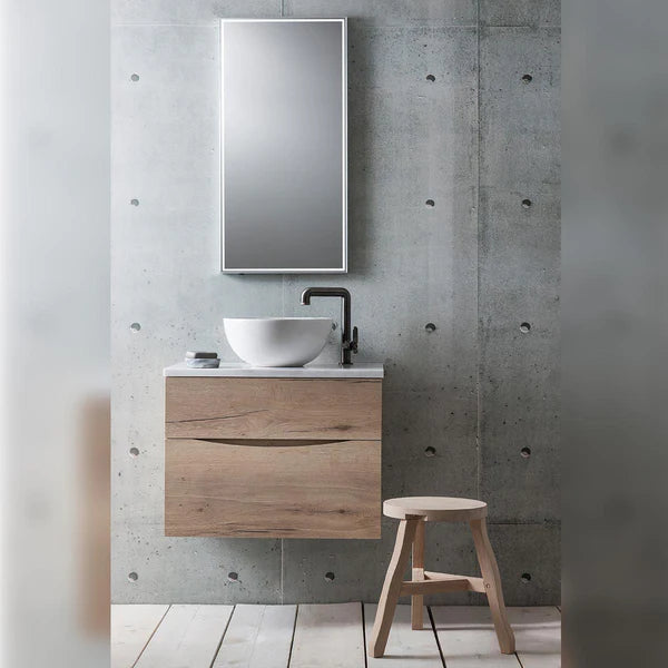 Crosswater Glide II 2 Drawer Wall Hung Vanity Unit with Carrara Marble Worktop