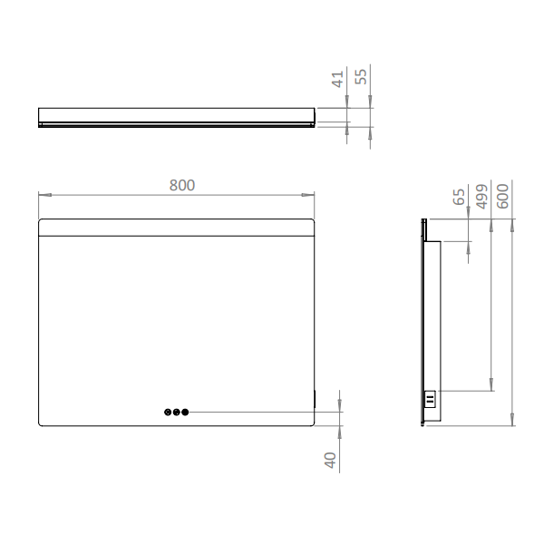 Crosswater Glide II Illuminated Mirror - Clear