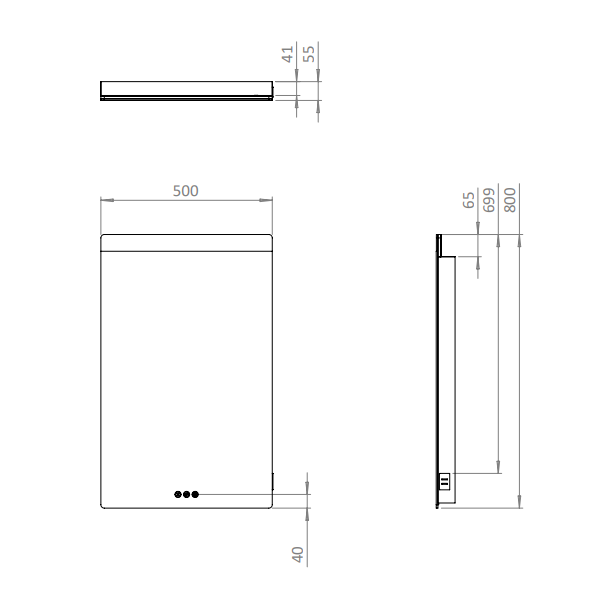 Crosswater Glide II Illuminated Mirror - Clear