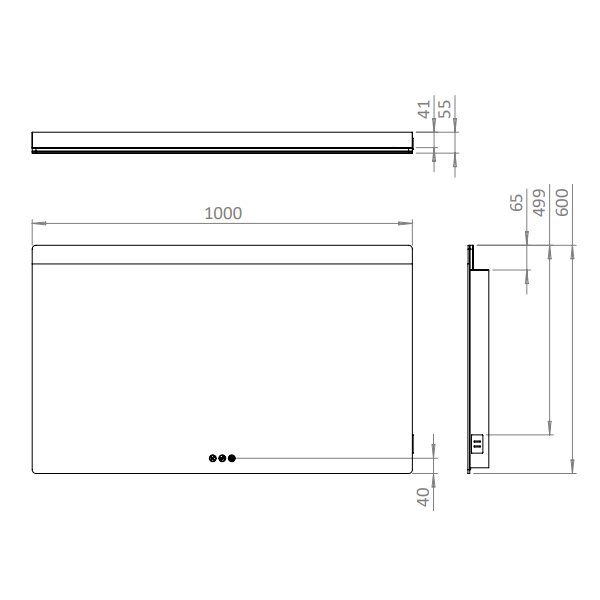 Crosswater Glide II Illuminated Mirror - Clear