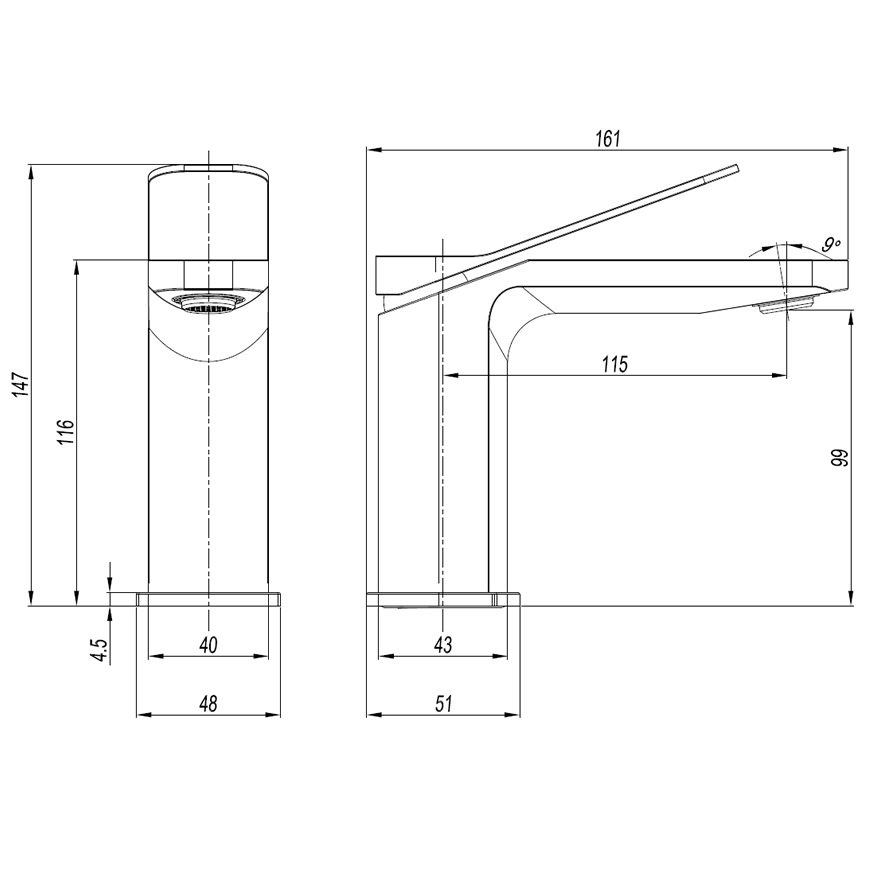 Crosswater Glide II Mono Basin Mixer Tap