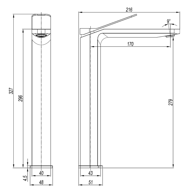 Crosswater Glide II Tall Mono Basin Mixer Tap - Taps