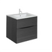 Crosswater Glide II Vanity Unit with Two Drawers and Ceramic