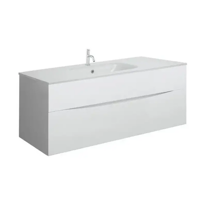 Crosswater Glide II Vanity Unit with Two Drawers and Ice 