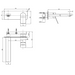 Crosswater Glide II Wall Mounted 2 Hole Basin Mixer Tap