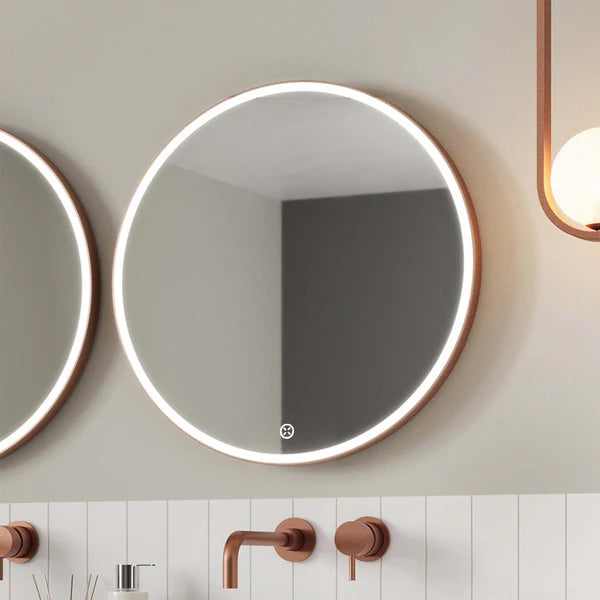 Crosswater Infinity Framed Round Illuminated Mirror - Clear