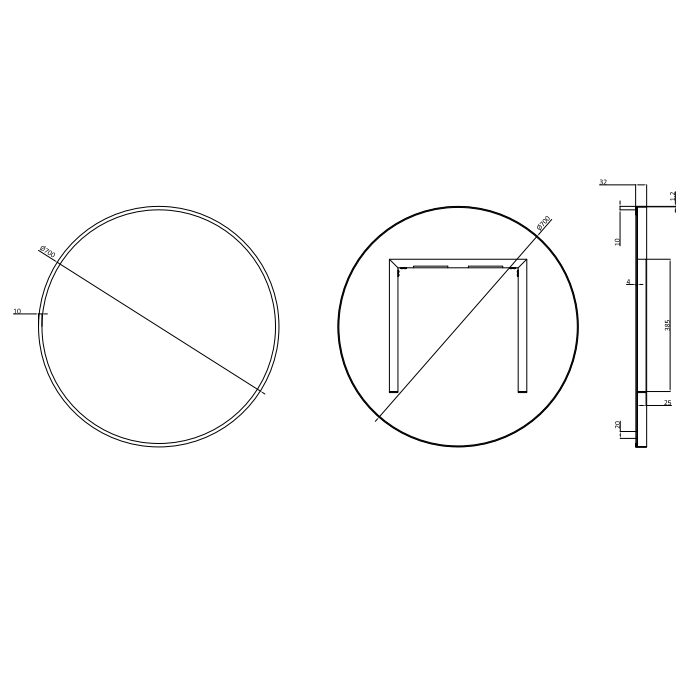 Crosswater Infinity Non-Illuminated Mirror - 500mm x 500mm