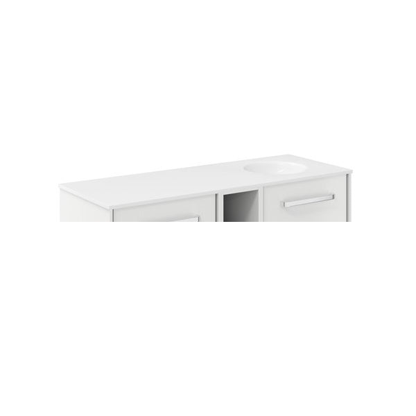 Crosswater Infinity Vanity Basin - No TH - Polar White