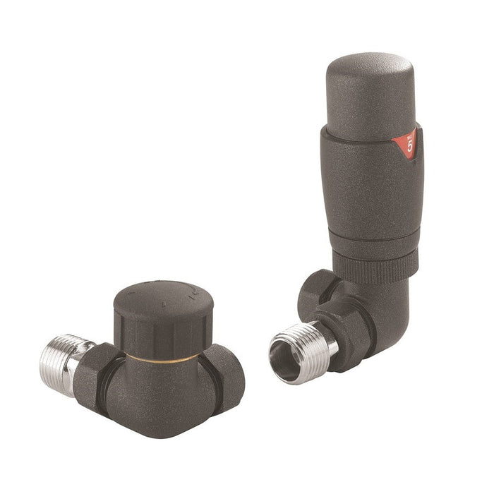 Crosswater Kai Corner TRV Radiator Valve - Anthracite