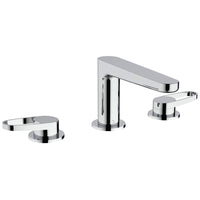Crosswater Lazo Dual Lever Deck Mounted 3 Hole Basin Mixer