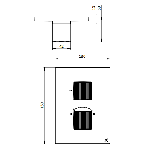 Crosswater Limit 1 Outlet Thermostatic Concealed Shower