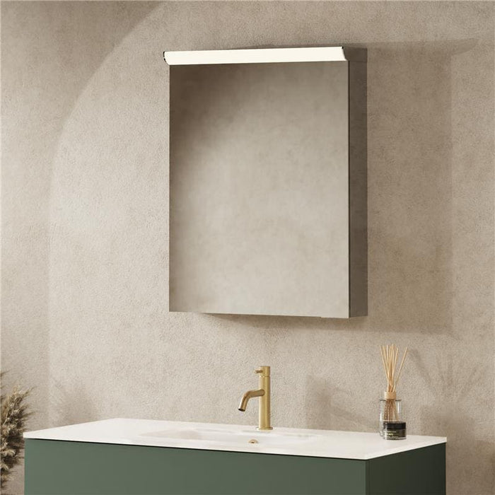 Crosswater Lustro 1 Door Illuminated Mirrored Cabinet - Clear