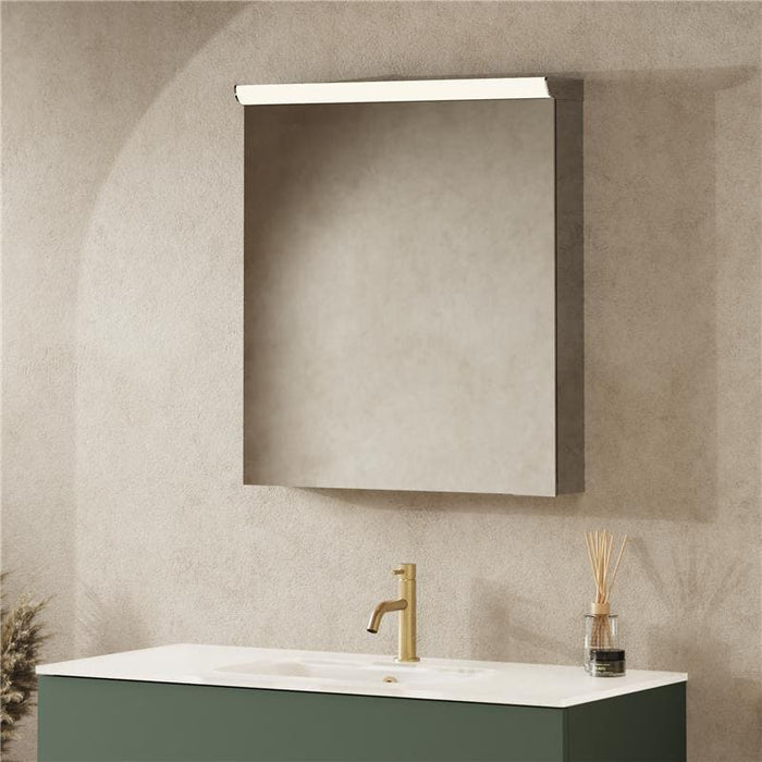 Crosswater Lustro 1 Door Illuminated Mirrored Cabinet - Clear