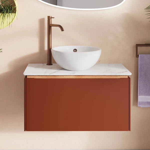 Crosswater Mada 1 Drawer Wall Hung Vanity Unit With Countertop