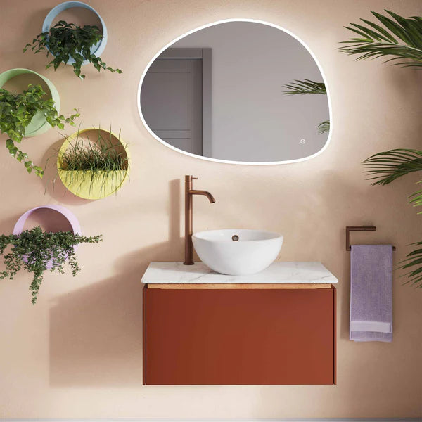 Crosswater Mada 1 Drawer Wall Hung Vanity Unit With Countertop