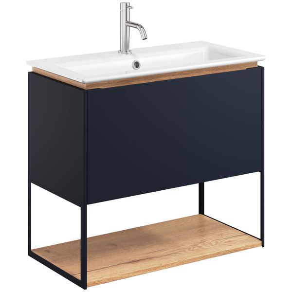 Crosswater Mada 1 Drawer Wall Hung Vanity Unit With Mineral