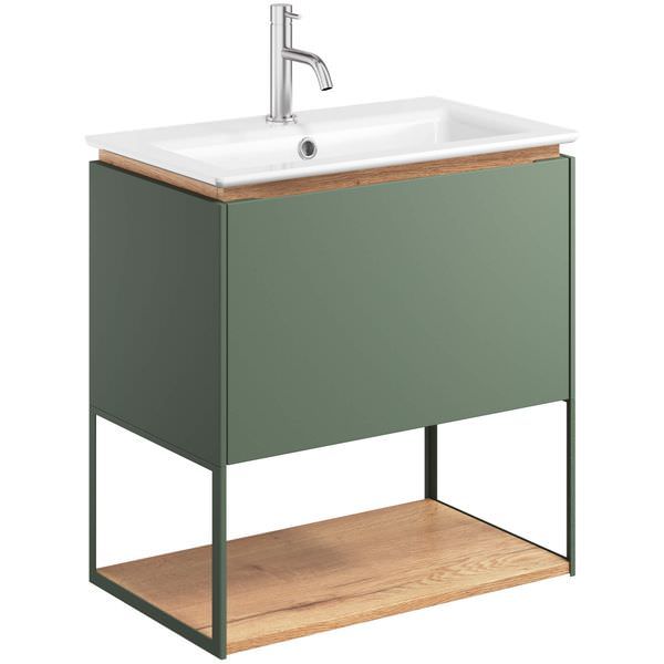 Crosswater Mada 1 Drawer Wall Hung Vanity Unit With Mineral
