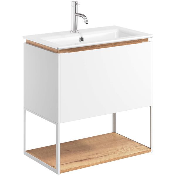 Crosswater Mada 1 Drawer Wall Hung Vanity Unit With Mineral