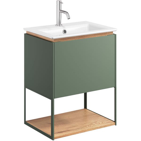 Crosswater Mada 1 Drawer Wall Hung Vanity Unit With Mineral