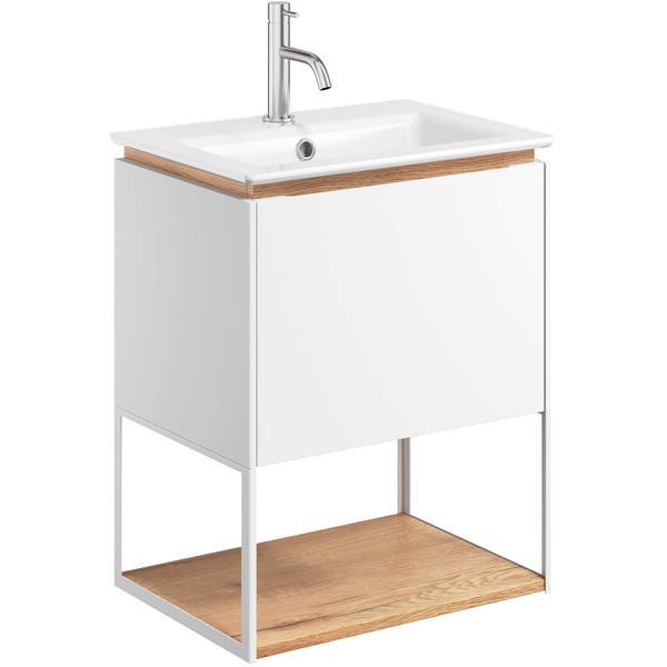 Crosswater Mada 1 Drawer Wall Hung Vanity Unit With Mineral