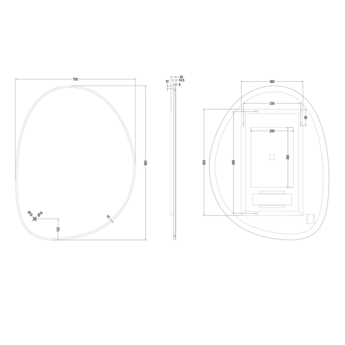 Crosswater Mada Illuminated LED Mirror - Illuminated Mirrors
