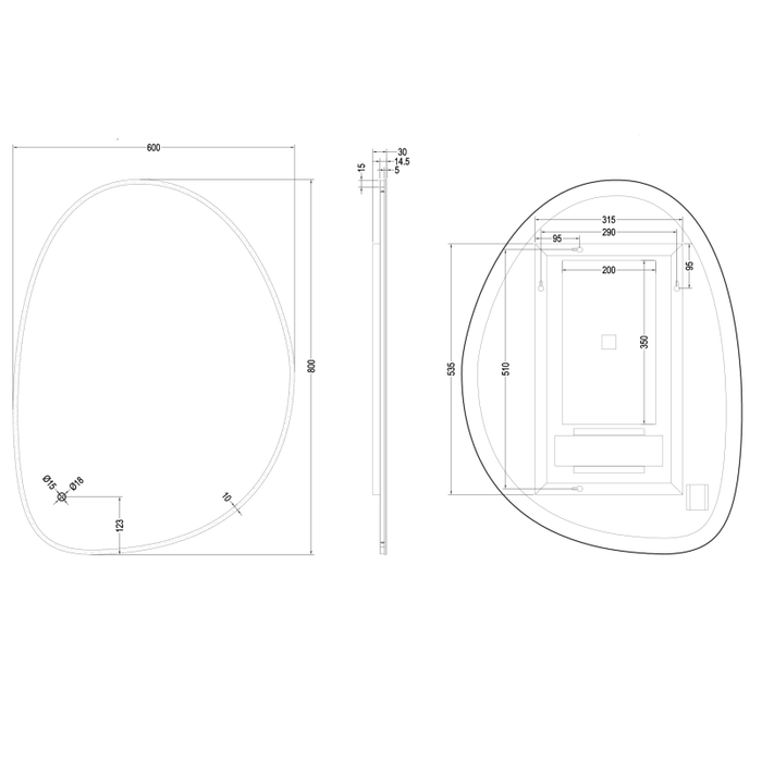 Crosswater Mada Illuminated LED Mirror - Illuminated Mirrors