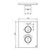 Crosswater MP3ONE6 3 Outlet Thermostatic Concealed Shower