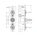 Crosswater MPRO 2 Outlet 3 Handle Portrait Concealed